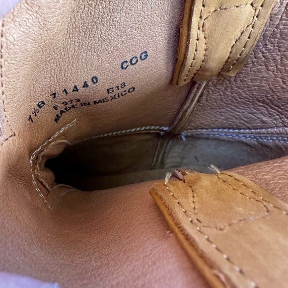 Frye Mustard Leather Ankle Boots - Picture 4 of 6